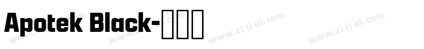 Apotek Black字体转换